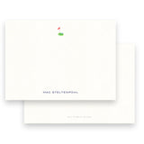 Boys Watercolor Golf Putting Green with Red Flag Stationery