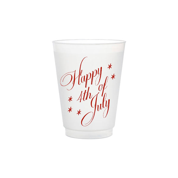 Happy 4th of July frosted cups