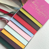 Custom Calligraphy Merry Christmas Engraved multi-colored card stock Gift Tags, Set of 10