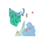 Meri Meri Outdoor Adventures Map Large Napkins