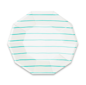 Frenchie Striped Large Party Plate