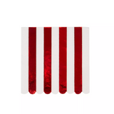 Foil Red Stripe Small Napkin