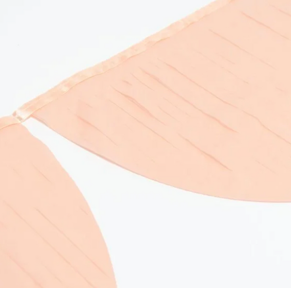 Peach Tissue Paper Scallop Garland