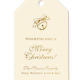 Custom Foil Printed Holiday Luggage Style Gift Tag
