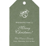 Custom Foil Printed Holiday Luggage Style Gift Tag