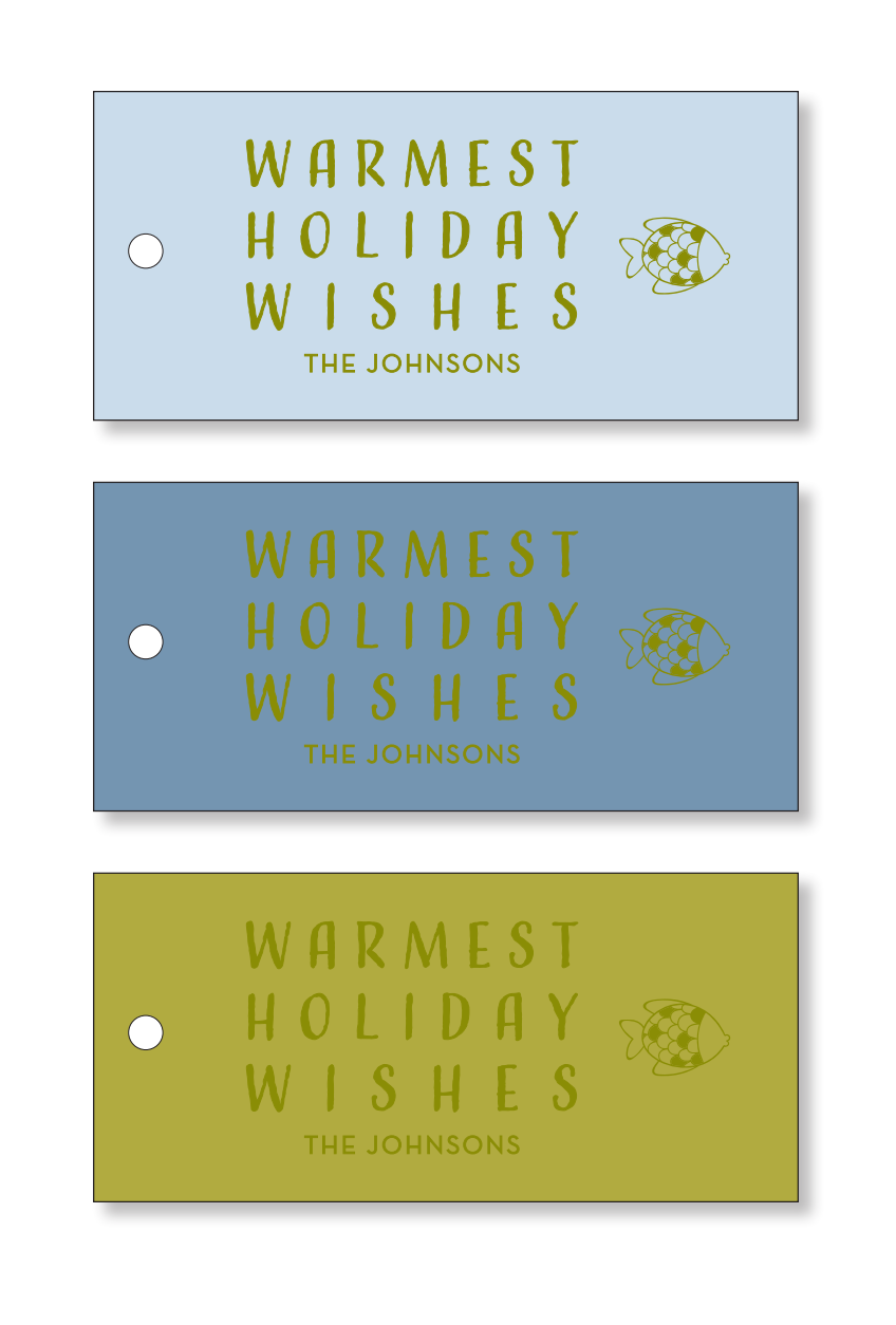 Engraved Printed Holiday Tag