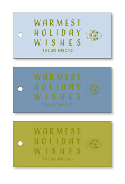 Engraved Printed Holiday Tag