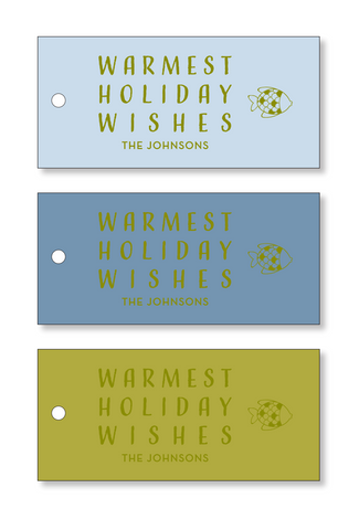 Engraved Printed Holiday Tag