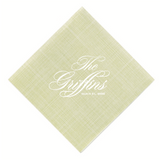 Custom Wedding Script Font Printed Cocktail Napkins
