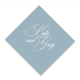 Custom Couple's Script Name Printed Cocktail Napkins