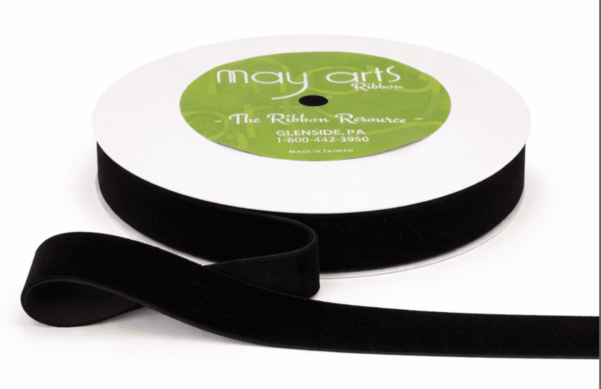 3/4" velvet ribbon spool
