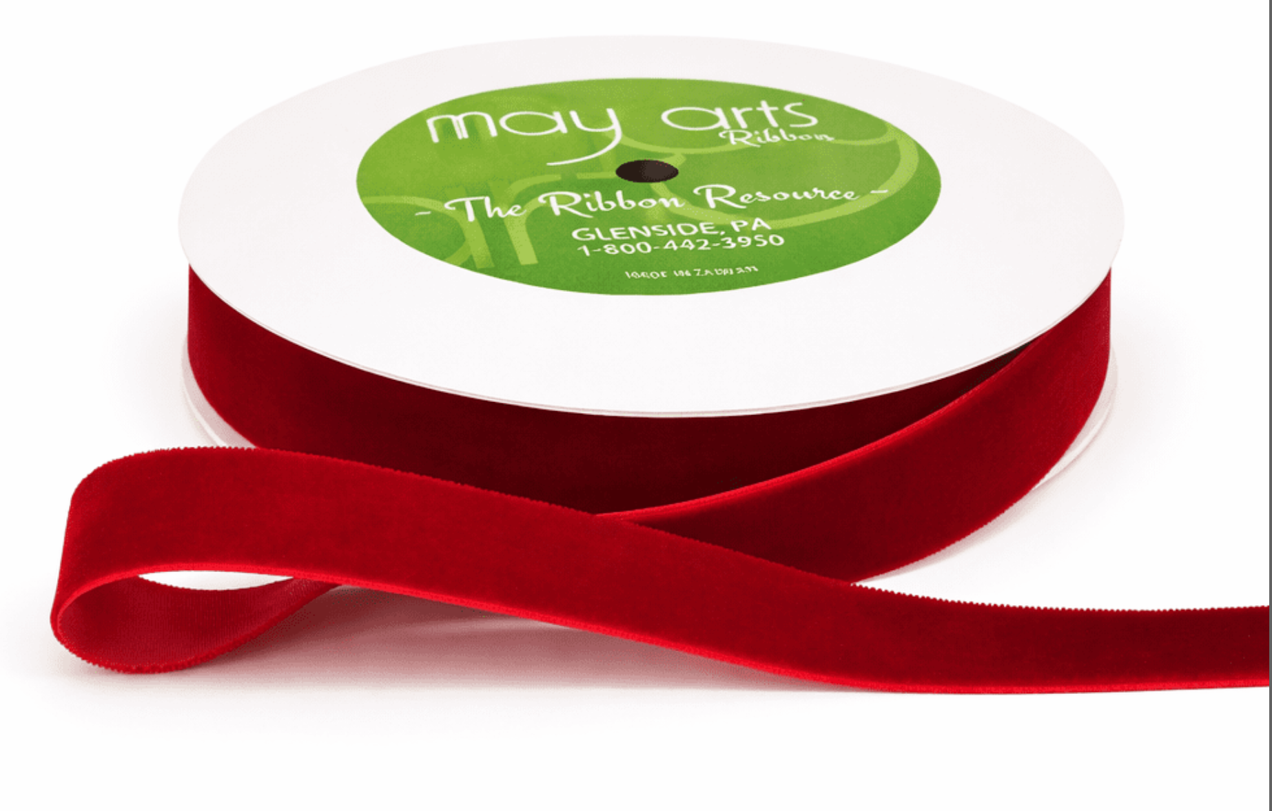 3/4" velvet ribbon spool