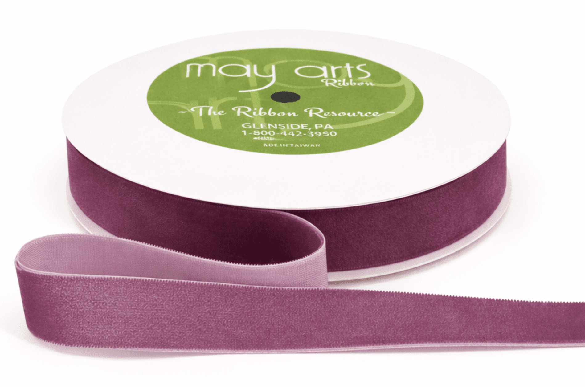 3/4" velvet ribbon spool
