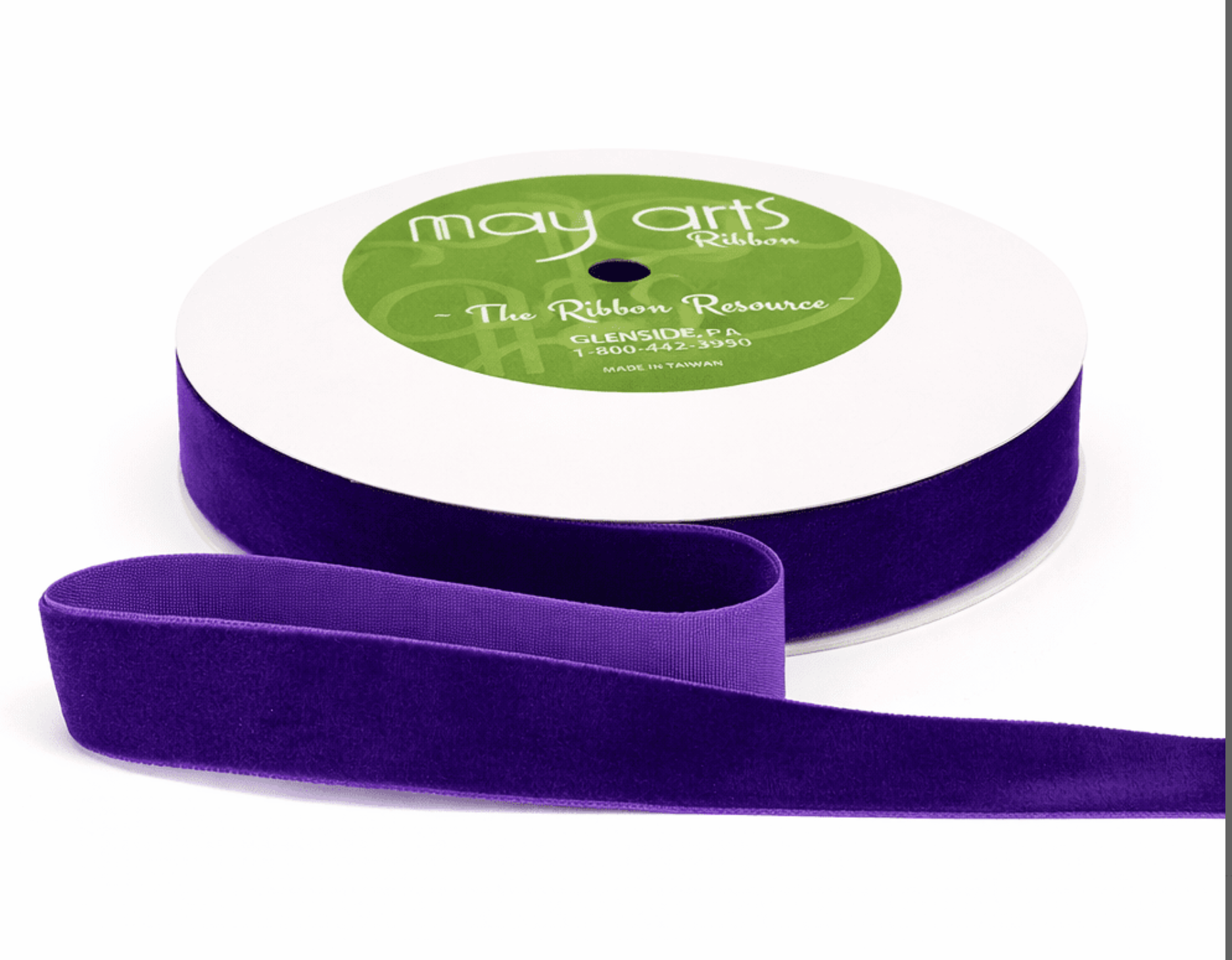 3/4" velvet ribbon spool