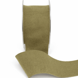 2 Inch Cotton and Jute Burlap Blend Ribbon with Wired Woven Edge