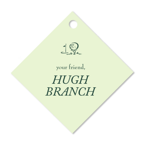 Custom Mint and Forest Diamond Golf Foil Gift Tag