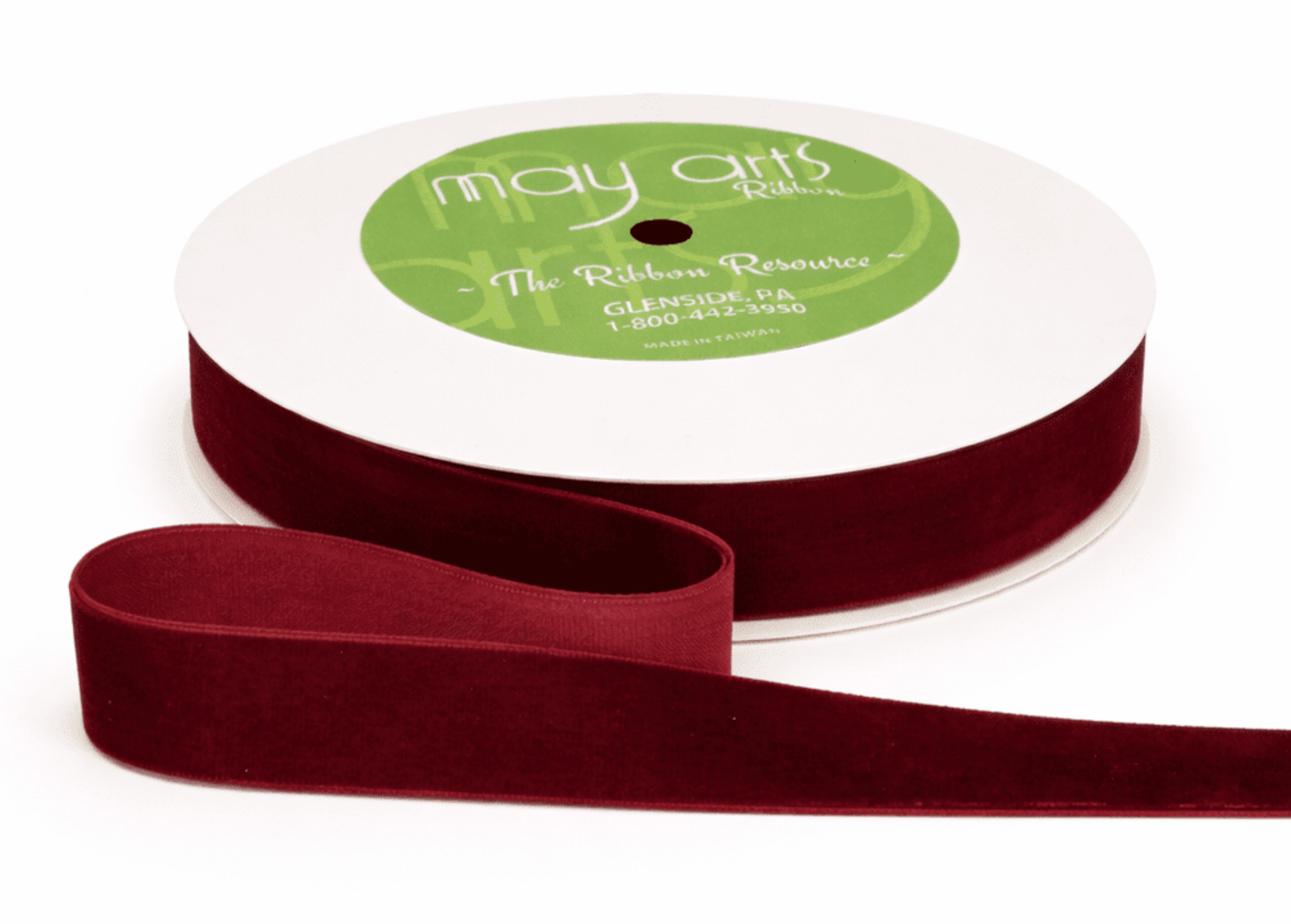 3/4" velvet ribbon spool