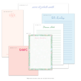 Women's Wavy Green Border Custom Notepad