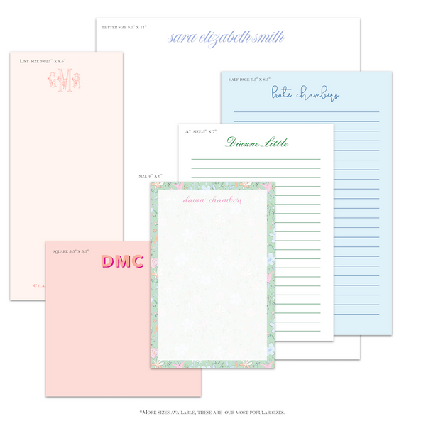 Girl's Mint Dashed Font Custom Notepad