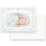 Landscape Soft Blue Holiday Card / Birth Announcement