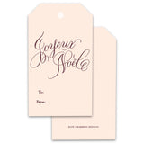 Pink and Plum Joyeux Noel Holiday Gift Tags, Set of 12