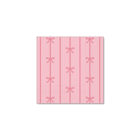 PETAL PINK SIGNATURE BOW SMALL NAPKINS