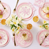 Pink Toile Large Plates (10 per pack)