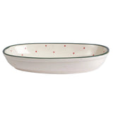 White Handmade Ceramic Serving Bowl | Handpainted Ceramic