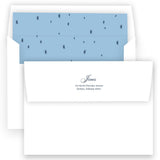 Navy and Blue Script "Joyeux Noel" Portrait Holiday Card