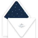 Navy and Blue Script "Joyeux Noel" Portrait Holiday Card