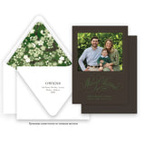 Green on Chocolate "Merry Christmas" Holiday Card