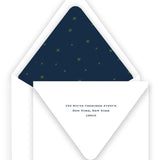 Green and Navy "Merry Christmas" Flourish Holiday Card