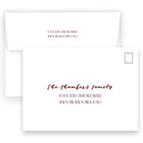 Yellow and Maroon "Peace on Earth" Holiday Card