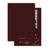 Pink on Claret "Peace, Hope, Joy, & Love " Holiday Card