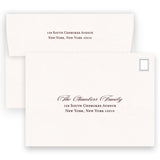 Pink on Claret "Peace, Hope, Joy, & Love " Holiday Card