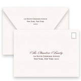 Pink on Claret "Peace, Hope, Joy, & Love " Holiday Card