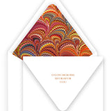 Orange and Mint "Peace on Earth " Flourish Holiday Card