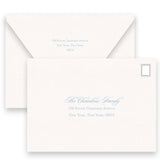 Natural and Blue "Merry Christmas" Holiday Card