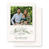 Natural and Green "Merry Christmas" Holiday Card