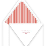 Red & Mint  "Merry Christmas " Holiday Card