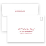 Red & Mint  "Merry Christmas " Holiday Card