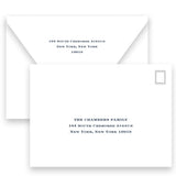 Yellow and Navy "Merry Merry Christmas" Flourish Holiday Card