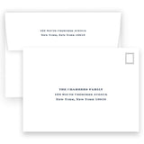 Yellow and Navy "Merry Merry Christmas" Flourish Holiday Card