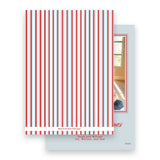 Simple Blue and Red Portrait Holiday Christmas Card