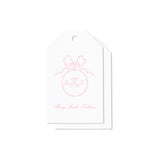 Custom White and Pink Foil Printed Gift Tag