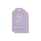 Custom Lilac and White Foil Gift Tag