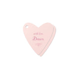 Custom Pink Heart Foil Gift Tag