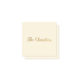 Custom Ivory Square & Gold Foil Square Gift Tag