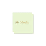 Custom Mint Square & Gold Foil Square Gift Tag