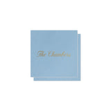 Custom Blue Square & Gold Foil Square Gift Tag